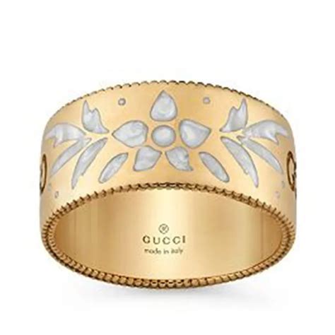 gucci icon blooms ring size|Gucci Icon Blooms 18ct Gold and Enamel Ring .